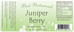 Juniper Berry Extract Label