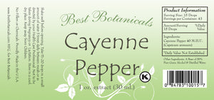 Cayenne Pepper Extract 40 MHU Label