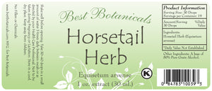 Horsetail Herb Extract Label
