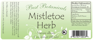 Mistletoe Herb Extract Label
