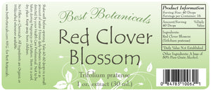 Red Clover Blossom Extract Label