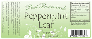 Peppermint Leaf Extract Label