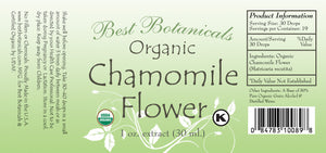 Chamomile Flower Extract Label